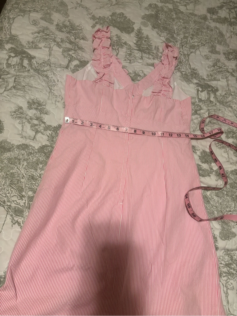 Lilly Pulitzer sz 8 Phoebe Pink White stripe Mini Dress Sundress seersucker - Picture 7 of 15